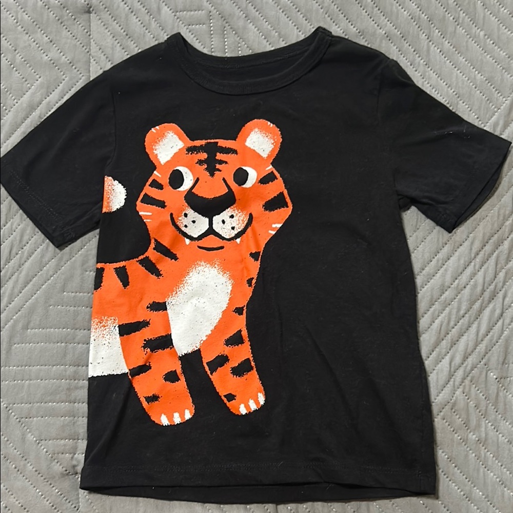 Kids Black Tiger Graphic T-Shirt